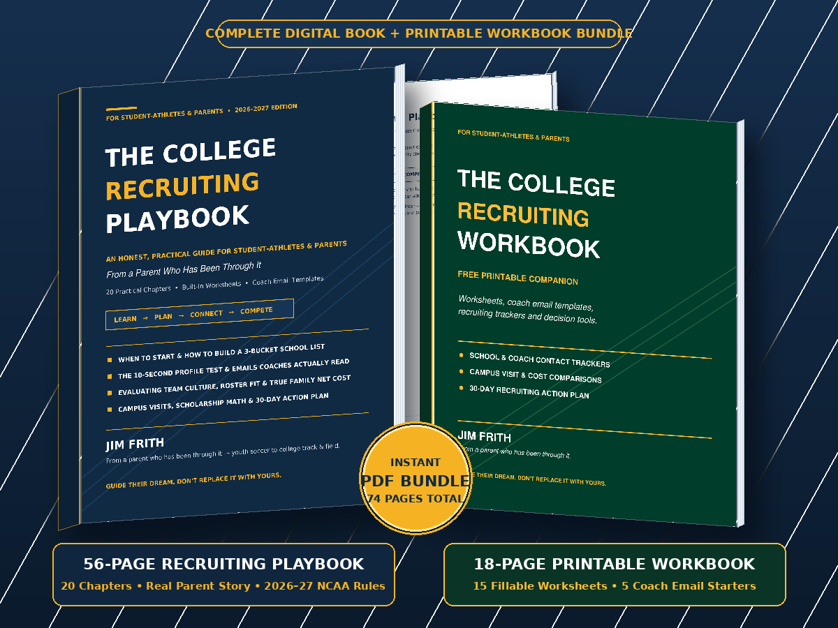 The College Recruiting Playbook and Printable Companion Workbook Bundle by Jim Frith